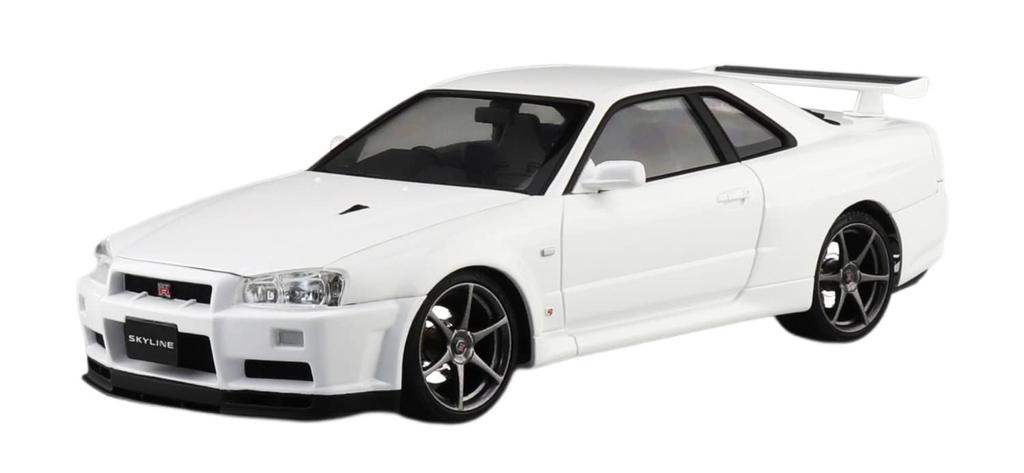 AOSHIMA Prepainted Model Series Nissan BNR34 Skyline II 2000 White Plastic Model 1/24 GT-R V Spec 03-B
