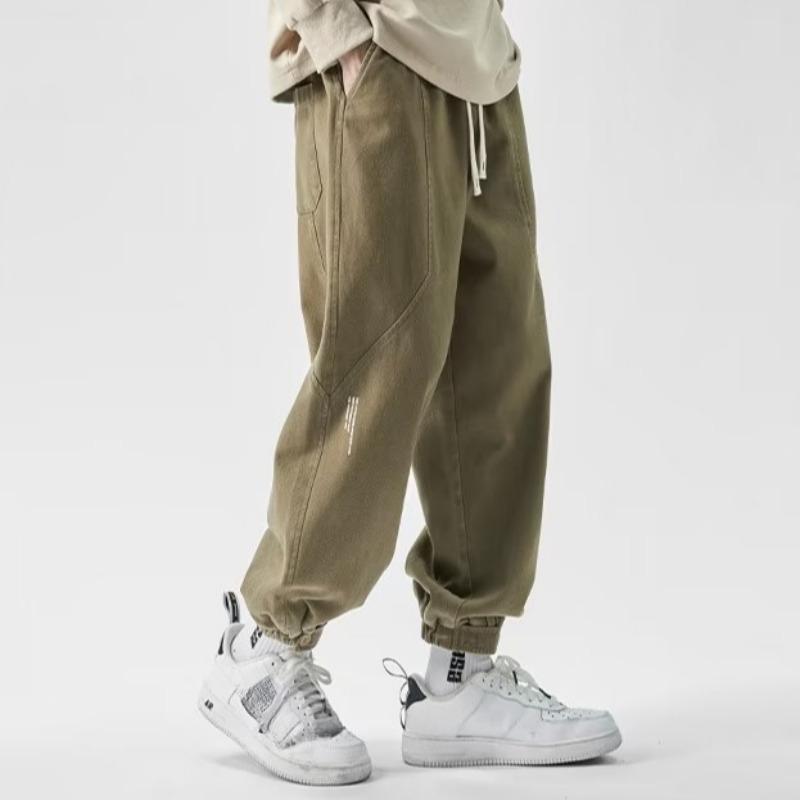 Fashion Men's Cargo Pants Classic Waist Drawstring Street Casual Sports Jogger Male Loose Trousers