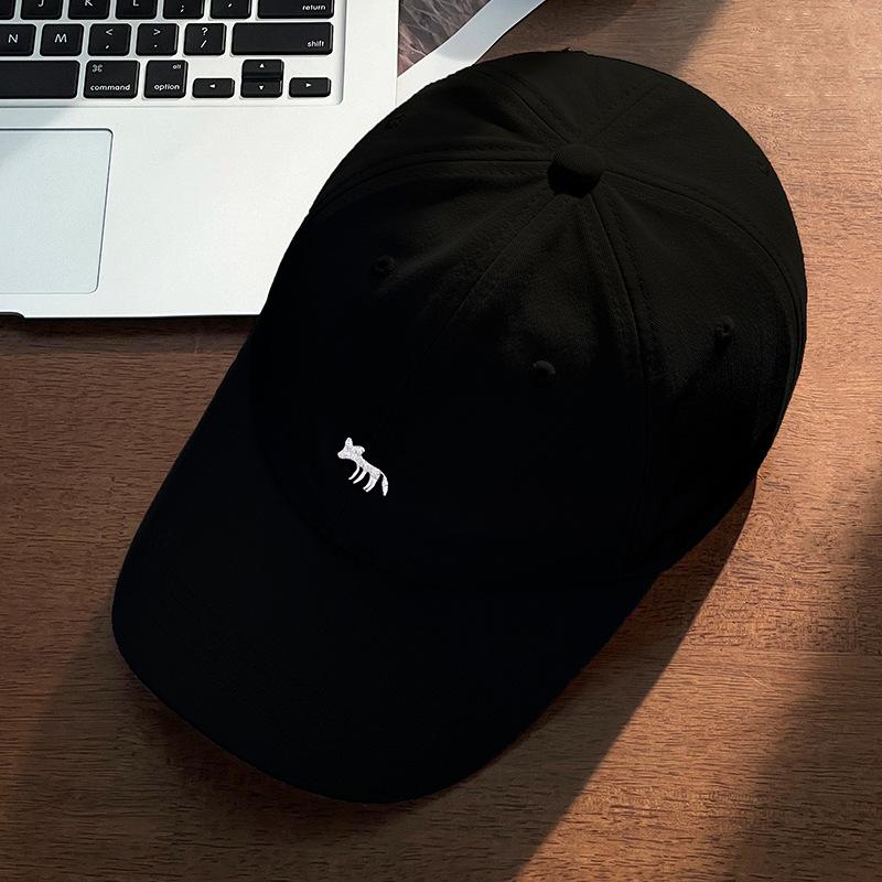 Шляпа женская кепка милая лиса универсальная для лица маленькая вышивка бейсболка шляпа для углубления осени и зимы