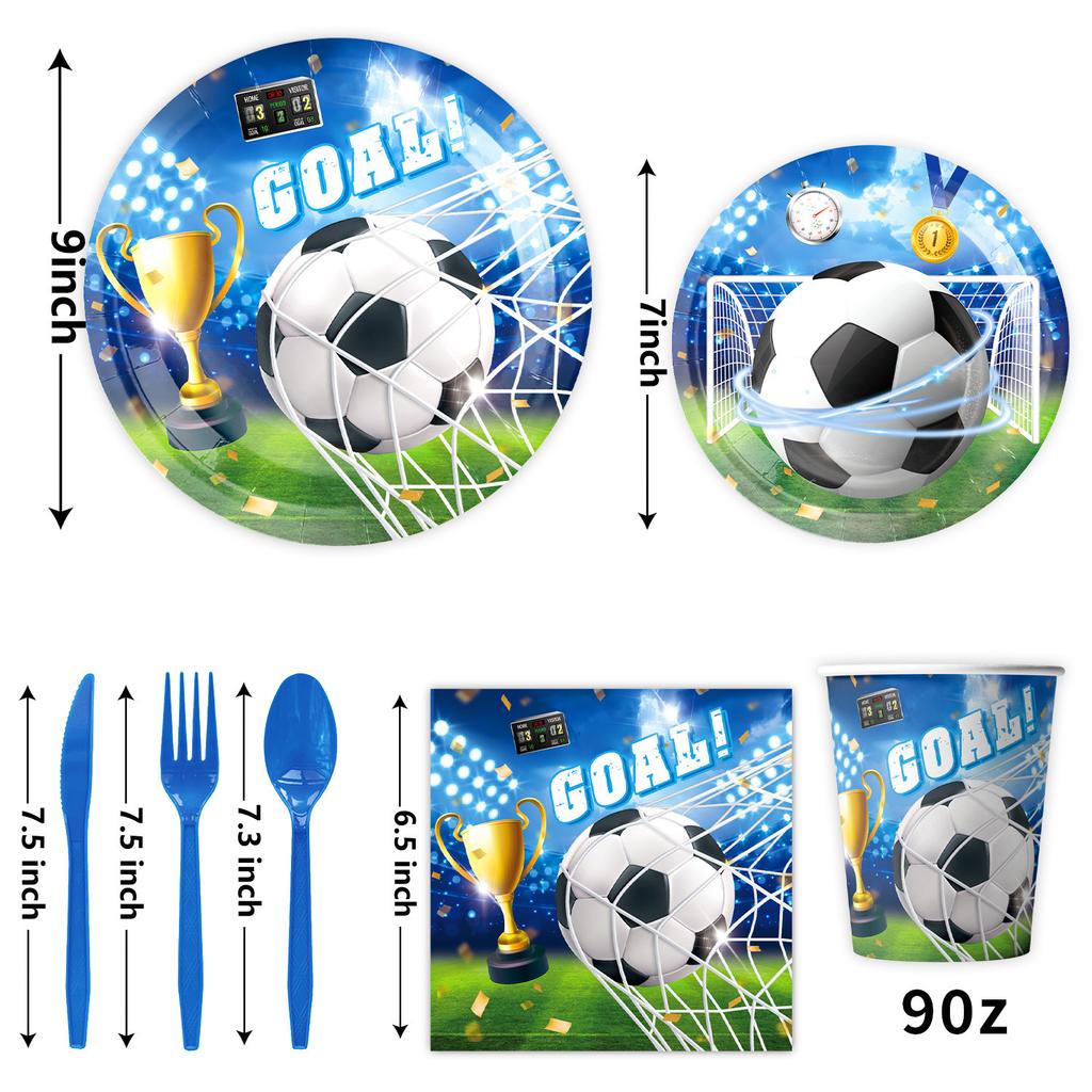 Football-Themed Party Supplies, Birthday Decoration, World Cup Tableware, Party Atmosphere, Banner Props