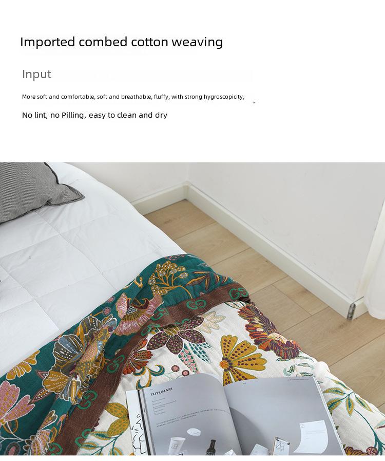 Adult & Children's Six-Layer Gauze Cotton Blanket - Thick & Lightweight for Summer