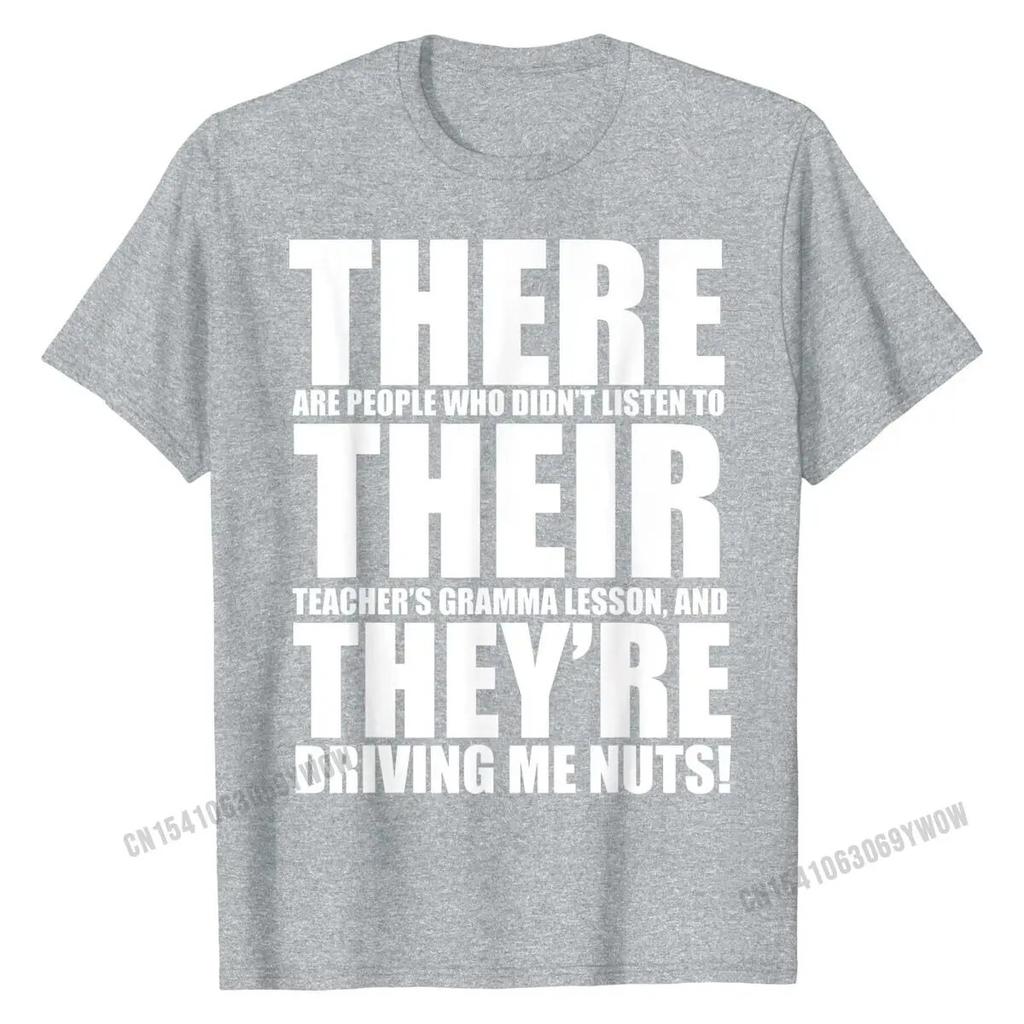Там их английская грамматика, забавная юмористическая футболка с учителем, дизайнерская футболка, модные топы, хлопковая футболка унисекс, Европа
