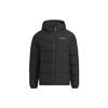 Goose Down Jacket 800 Fill Solid Color Logo Long Sleeve Hooded Down Jacket Men Jacket Black IU2683