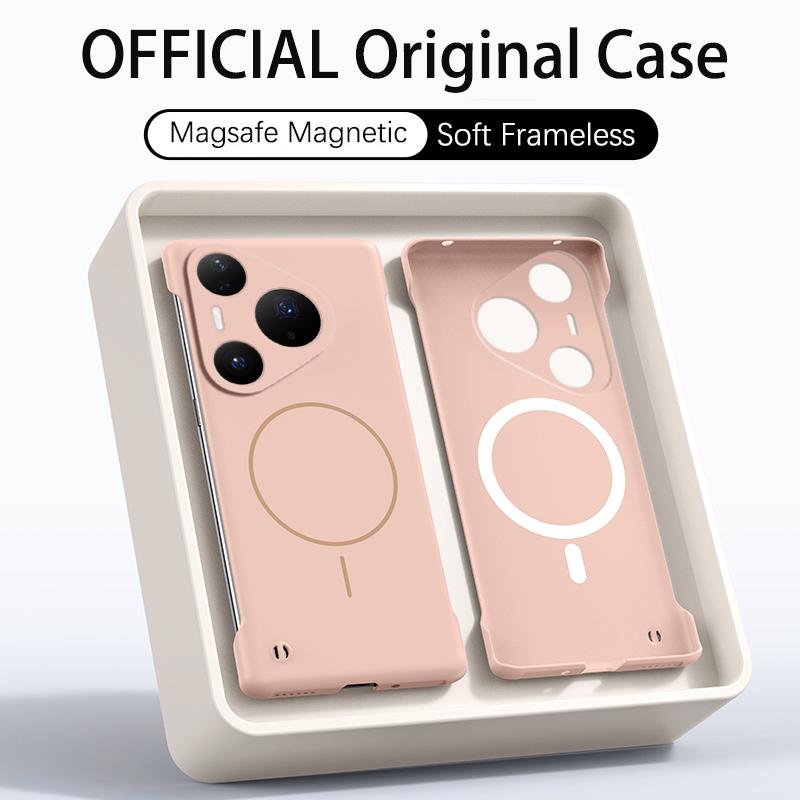 Ультратонкий матовый безрамочный чехол из ПК для Huawei Pura 80 70 Ultra P60 P50 P40 Mate 70 60 50 40 30 Pro Магнитный ударопрочный чехол