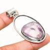 Sage Amethyst Gemstone Handmade 925 Silver Plated Jewelry Pendant 2.08"