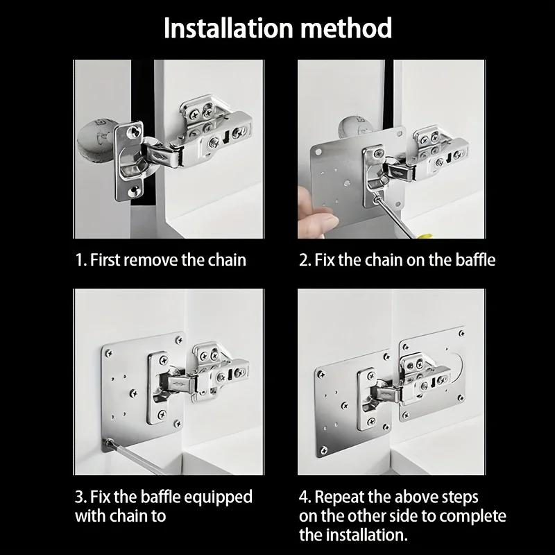 Rust Steel Cabinet Door Hinge Repair Plate for Cabinet Reinforcement Mounting for Both Side Damage Fixed Free Shipping