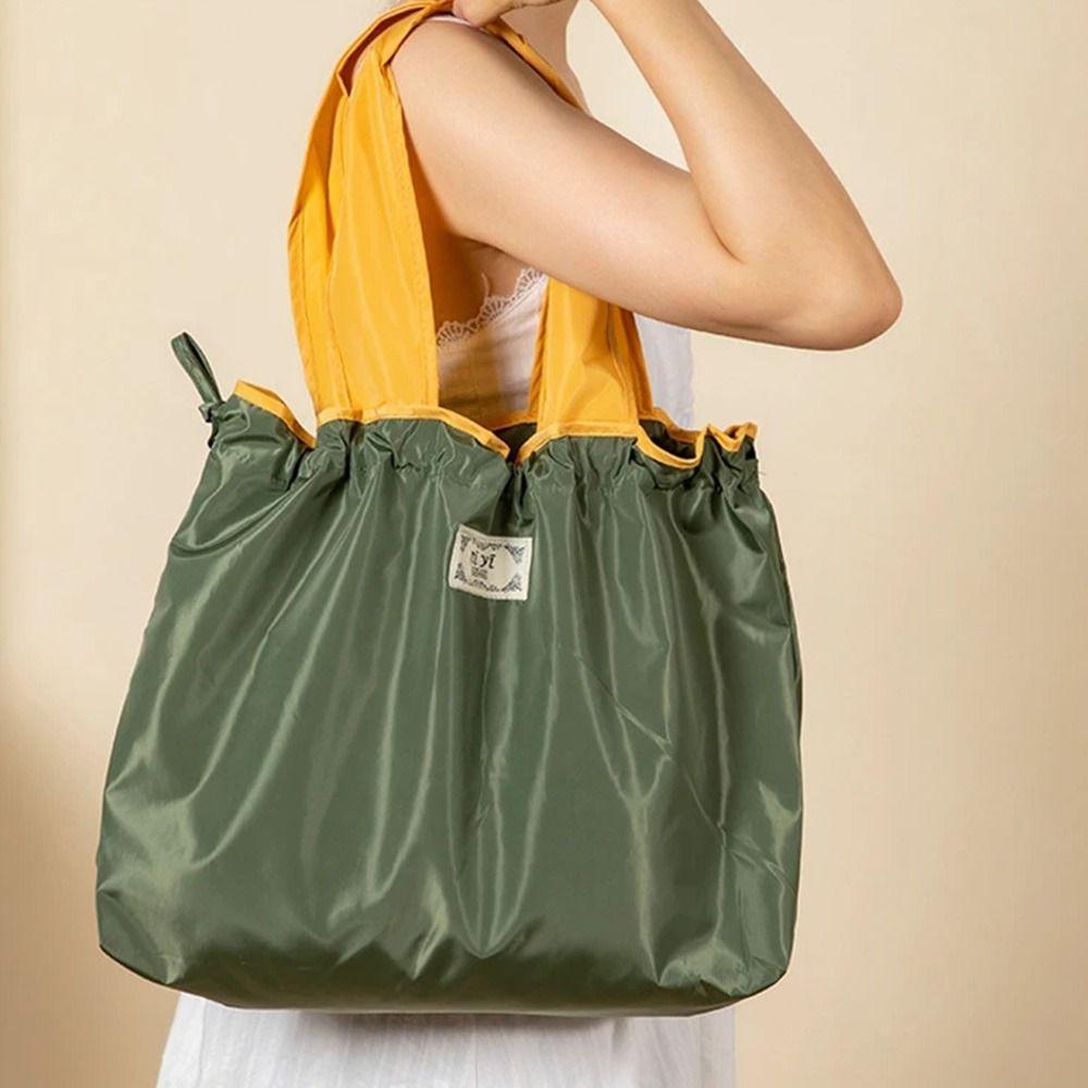 Многоразовая складная сумка для покупок на шнурке, дорожная сумка для продуктов, сумка для покупок в супермаркете, сумка через плечо