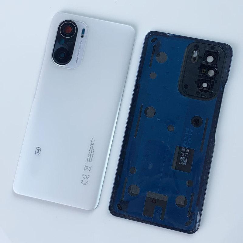 Для Xiaomi Poco F3 5G Стеклянная задняя крышка батарейного отсека Замена задней двери корпуса с объективом камеры