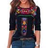 Autumn 2022 Women's Bohemian Print Long Sleeve Top