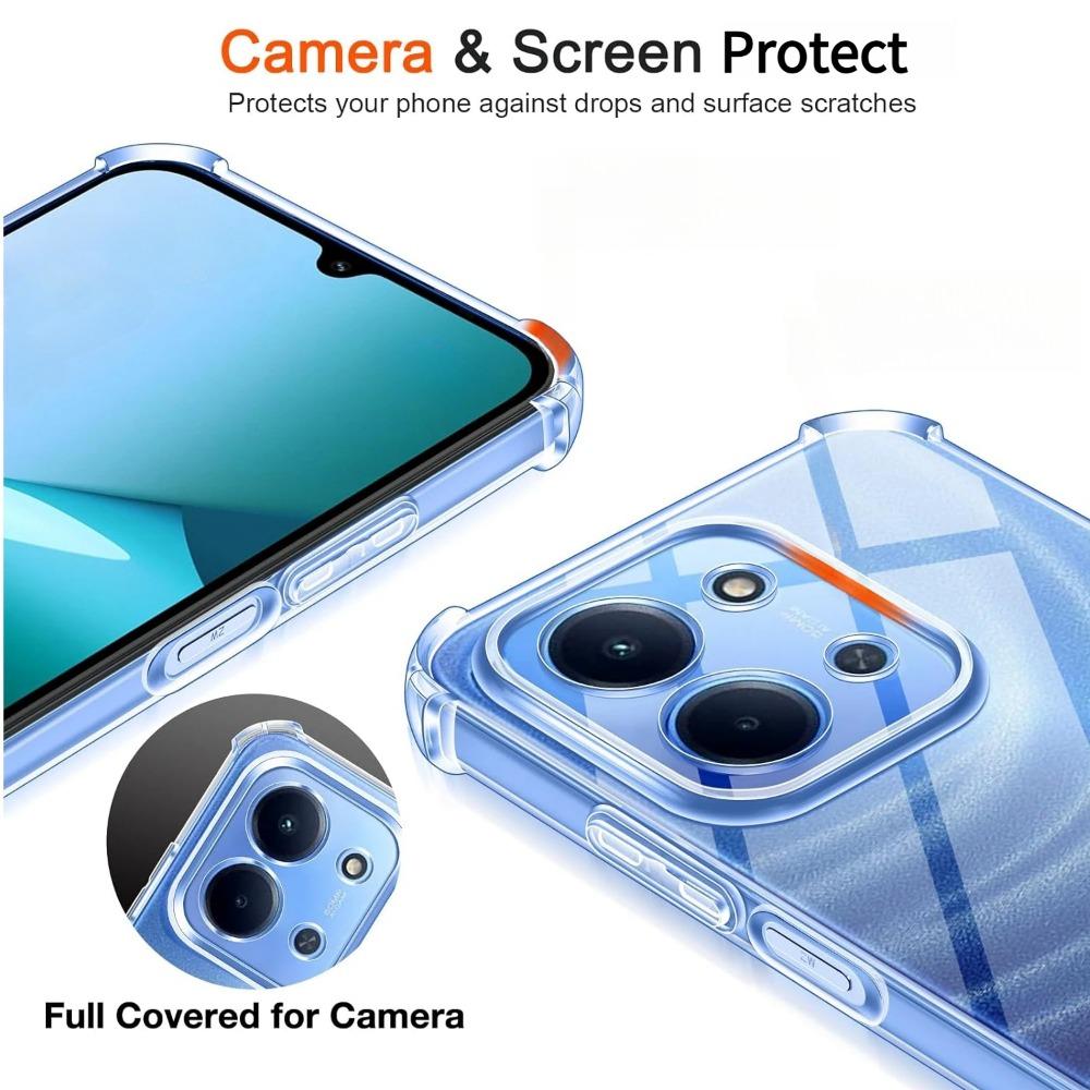 Прозрачный чехол Funda для Xiaomi POCO C85 4G, Ультратонкий, HD, Прозрачный, Мягкая защита, Ударопрочный, Задняя крышка, Capa