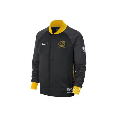 Черная мужская уличная куртка NBA Golden State Warriors Showtime City Edition Dri-Fit DN8404-010