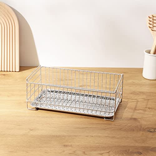 Pearl Metal Slim Stainless Steel Draining Basket, At Aqua, HB-3937, Silver