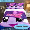 Custom Name 3PCS Pony Strawberry Theme Bedding Set Including 1pc Duvet Cover And 2pcs Pillowcases for Bedroom, Dormitory Gift Home Decor