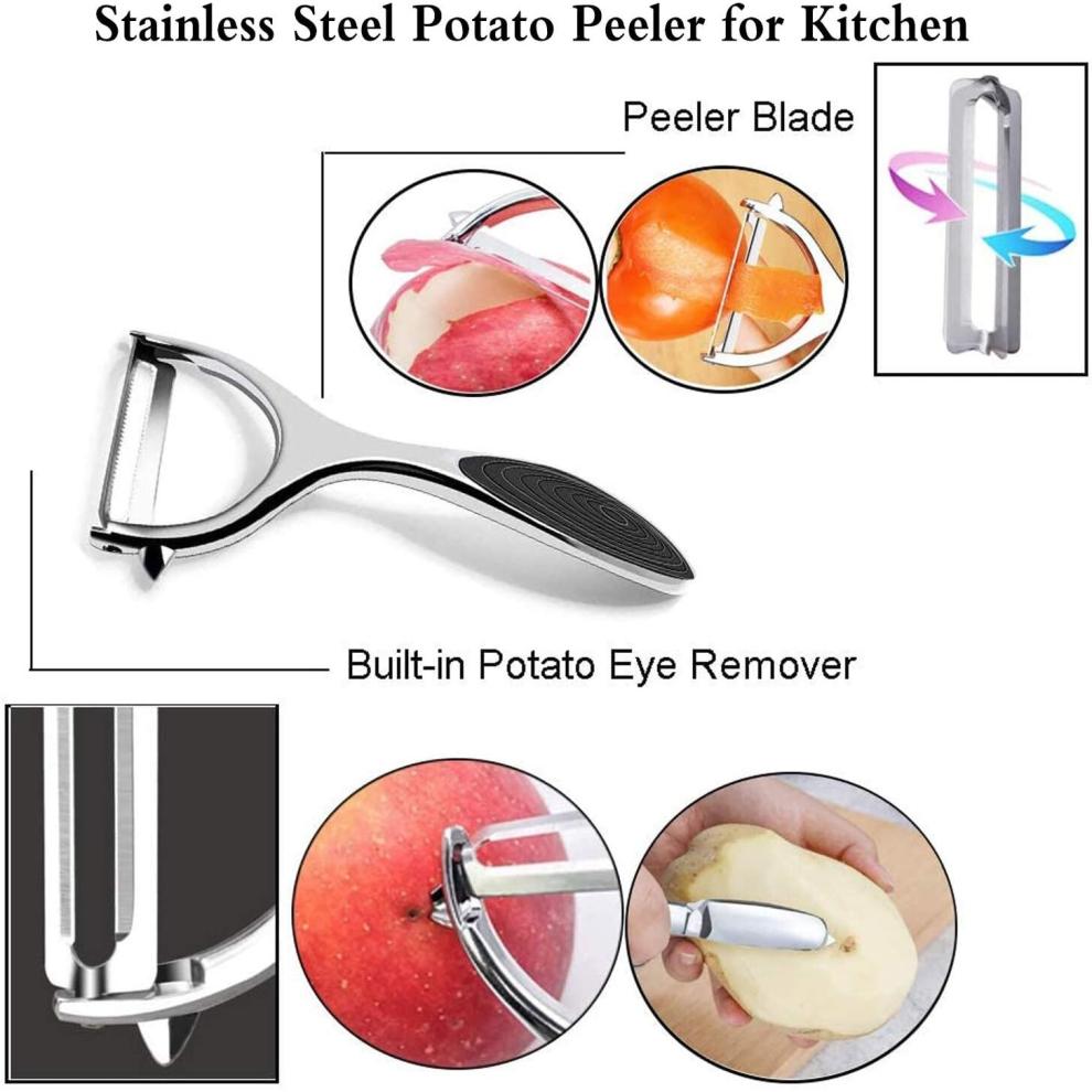 Potato Peeler Vegetable Peeler Stainless Steel Peeler Easy to Clean 2pcs