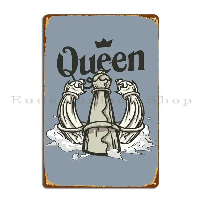 Chess Queen Metal Sign Cinema Cinema Custom Wall Decor Wall Mural Tin Sign Poster