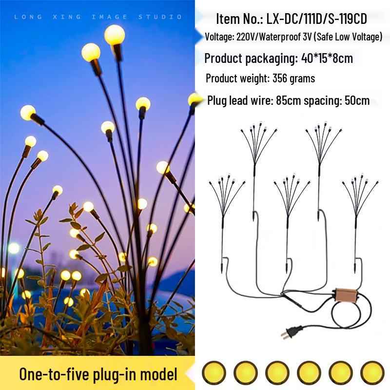 Romantic Solar Firefly String Lights for Outdoor Lawn, Garden, Courtyard, B&B, and Restaurant Decor