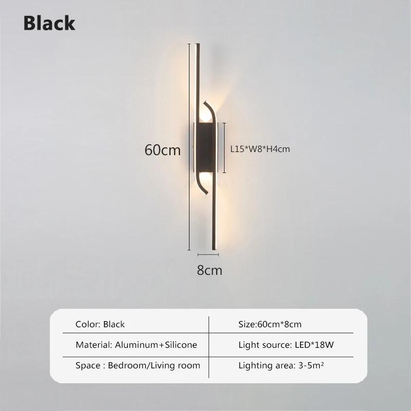 Современный настенный светильник LED Line 60/80/100CM Декоративное освещение для гостиной, спальни, прихожей, интерьера, бра