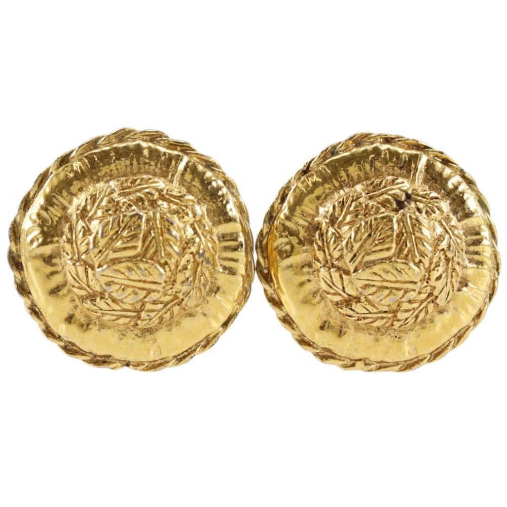 CHANEL Earring vintage Plated Gold 22g Women Used