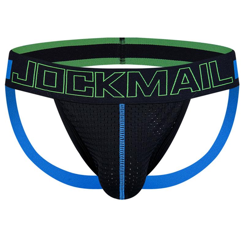 Бандажи JOCKMAIL, модные мужские стринги с низкой талией, нижнее белье, сетчатые дышащие сексуальные бандажи Halo, спортивные повседневные мужские трусы-стринги