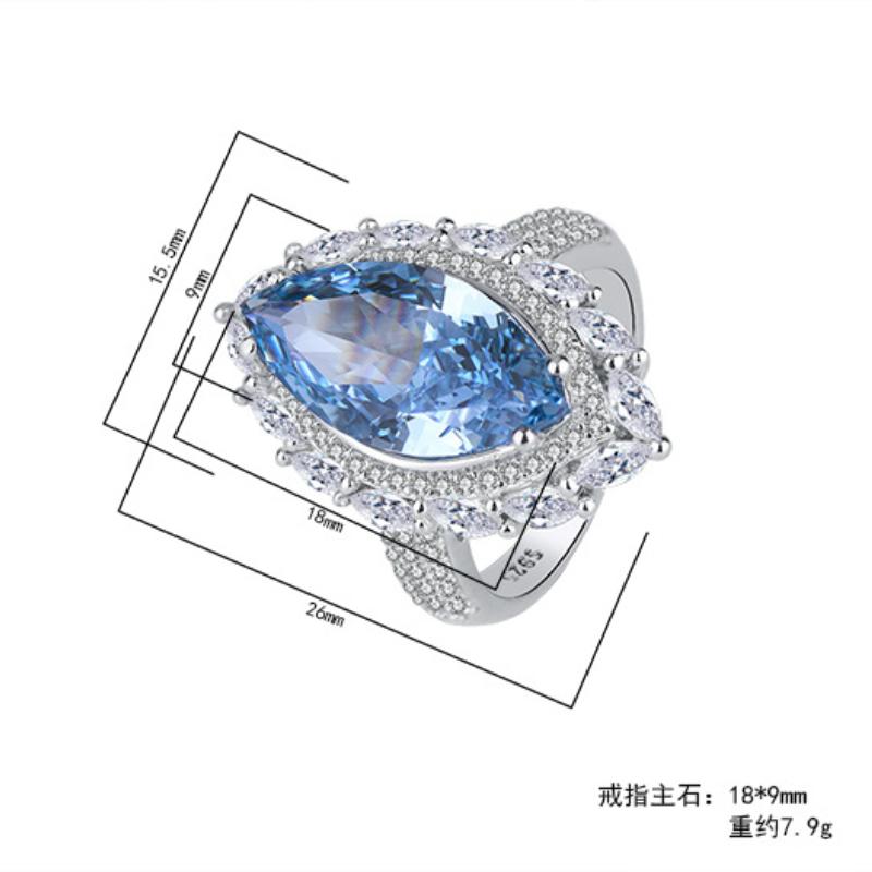 Gica Gema 925 Silver Jewelry Personalized High Grade Ring For Women Charm Wedding Engagement Fine Delicate Jewelry