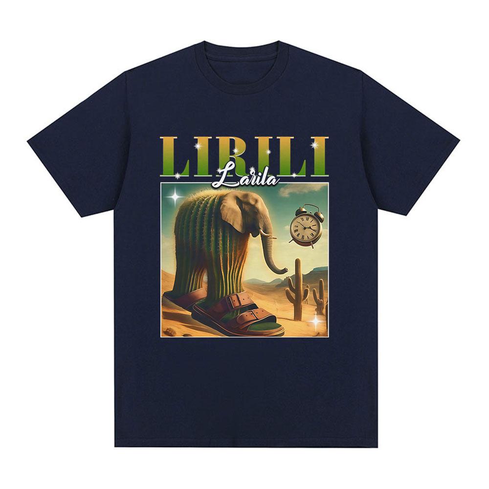Lirili Larila Funny Italian Brainrot Meme Graphic T Shirt Men's Women Clothing Fashion T Shirts Casual Cotton T-shirt Streetwear