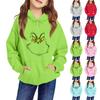 Children's Long-sleeved Loose-fitting Pullover Hoodie With Drawstring And Solid Color