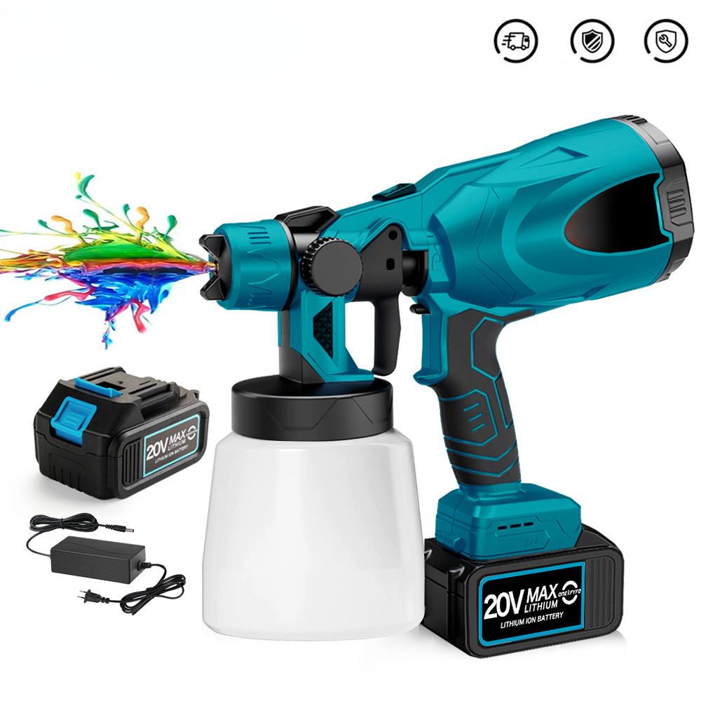 120W Household Multifunctional Electric Spray Gun Cordless Portable Paint Sprayer Auto Furniture Steel Coating Airbrush
