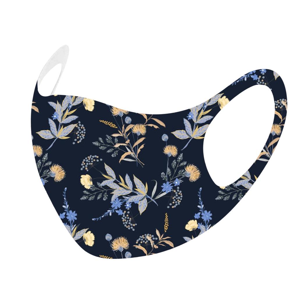 1PC Adult Printed Ice Silk Mask To  Against Dusts And Haze Mask