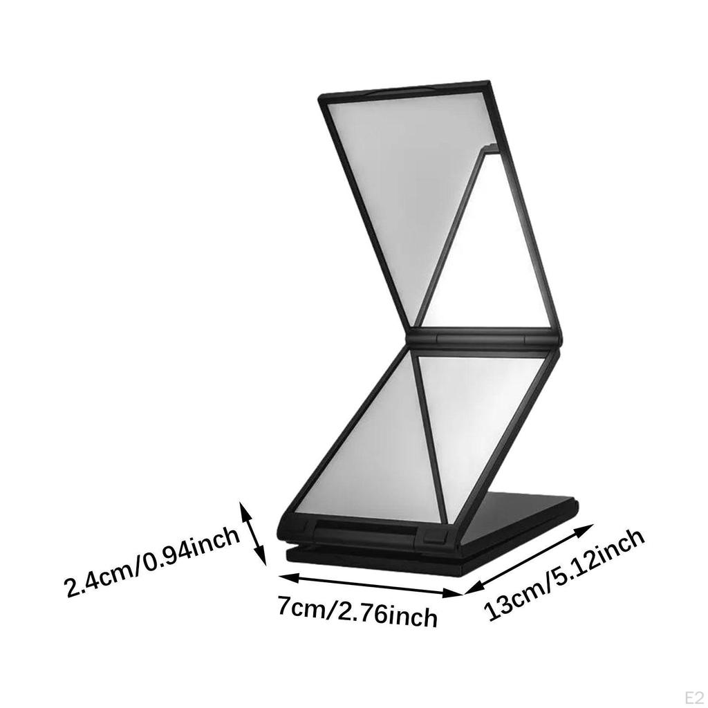 4-х стороннее зеркало, Beauty Vanity Compact Self Haircut Mirror для стрижки волос, сумочка,