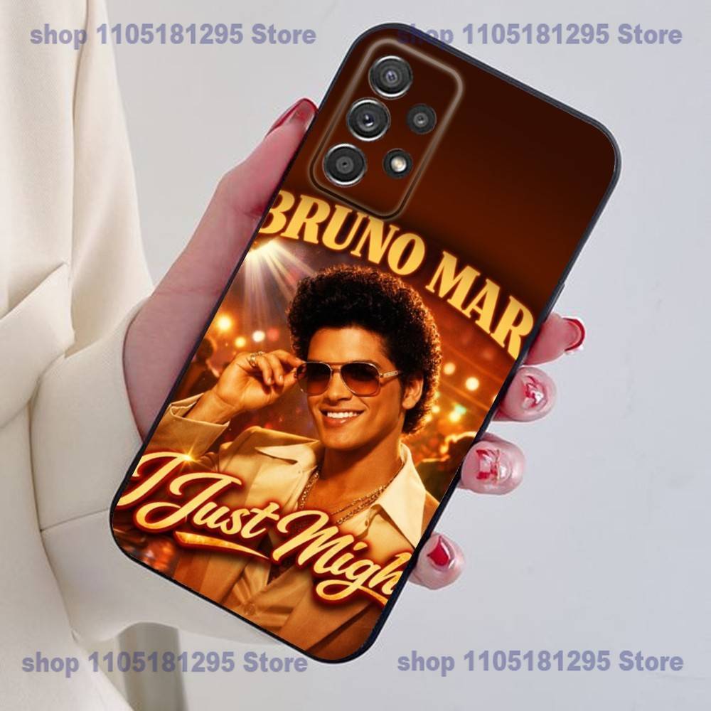 Романтичный чехол для телефона B-Bruno M-Mars для Samsung S24,21,22,23,30,Ultra,20,Plus,Note,10,9, Черный мягкий силиконовый чехол