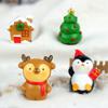 Cartoon Christmas Tree Snowman Santa Claus Micro Landscape Resin Decoration Ornaments Dollhouse Cute Gardening Accessories