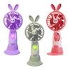 Mini Portable Fan Lightweight USB Rechargeable Cooling Fan Cute Bunny Handheld Fan for Indoor Outdoor Travel Home Party Office