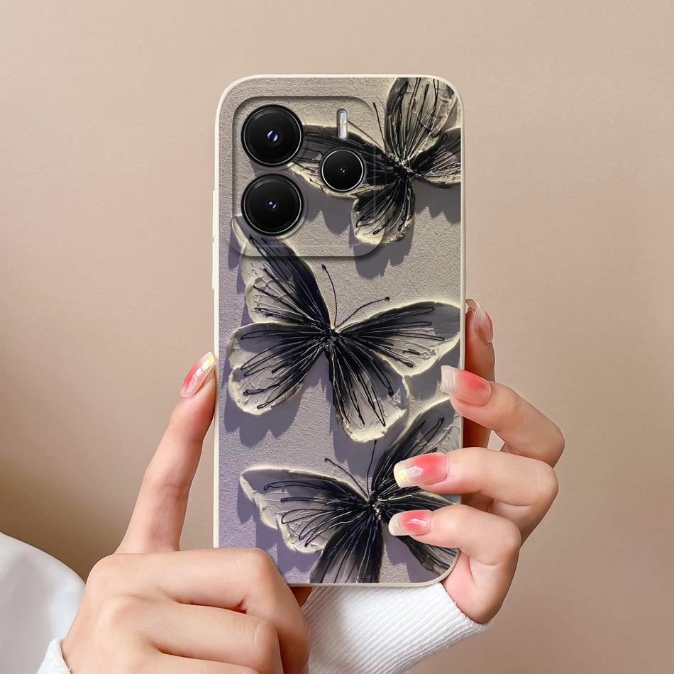 Чехол для Redmi Note 14 Pro Plus Мультяшный Высококачественный Чехол для Телефона Для Xiaomi Redmi Note14 Pro+ Мягкий Жидкий Силикон Задние Крышки