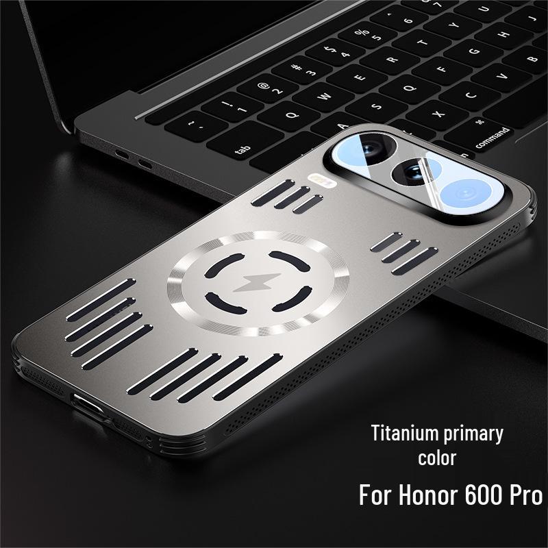 Чехол Honor 500Pro Magic 8 Металлический Матовый Магнитный X70 с Теплоотводом и Защитой Питания