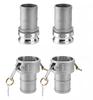 Алюминиевый муфта-соединитель Camlock для шлангов Нефтепромысловое распределение воды Алюминиевая конструкция Конструкция Cam and Groove Уплотнение в комплекте