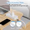 US Plug Power Strips with 8 Outlets 4 USB Port(2 USB-C), Braideds Extender Cable,Surges Protectors Adapter for Home