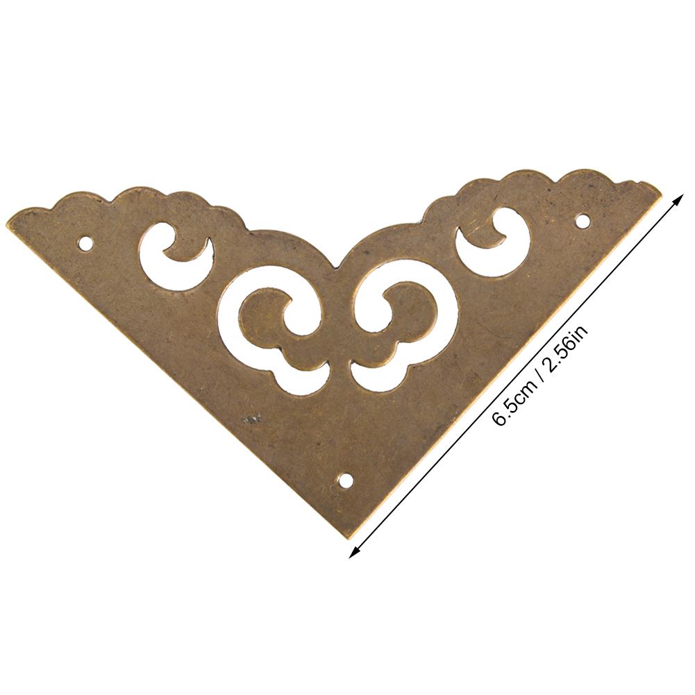 5 Pcs Corner Protector Antique Style Case Box Pure Brass Cloud Shaped CornerBronze