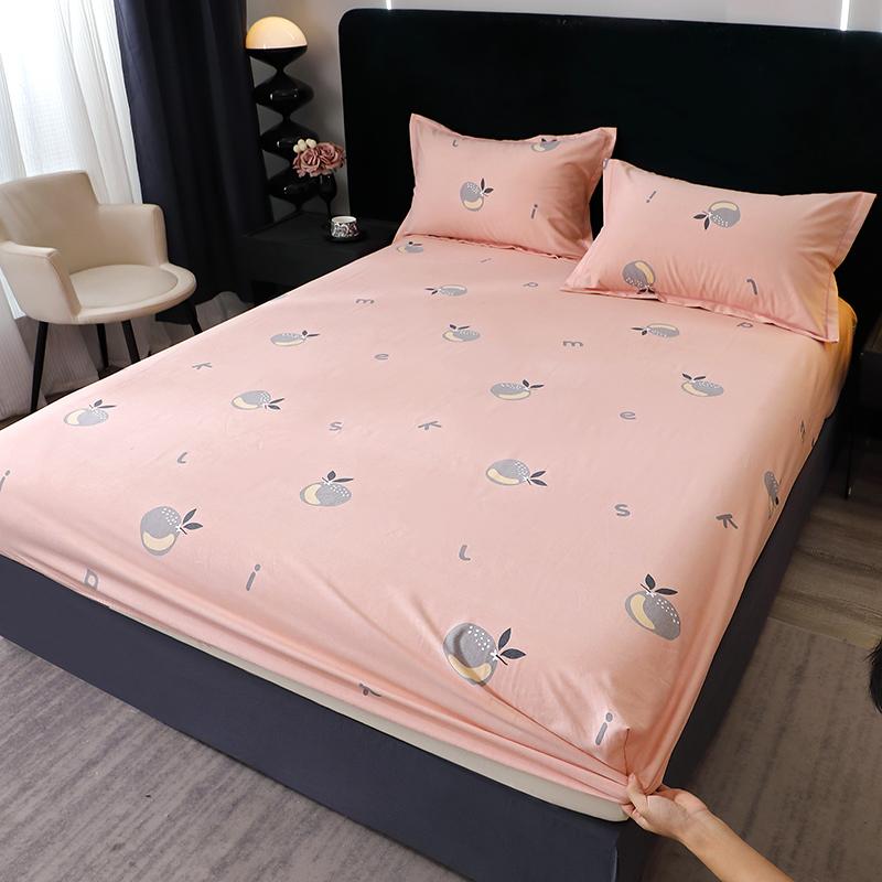 Pure Cotton Fitted Bed Sheets Geometric Bedsheet Non-slip Bed Cover Skin-friendly Bed Linen Couvre Lit (Pillowcase Need Order)