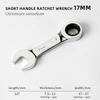 1Pcs 72 Teeth Ratchet Socket Spanner 6-19mm Nut Repair Tool Durable Stubby Single Wrench
