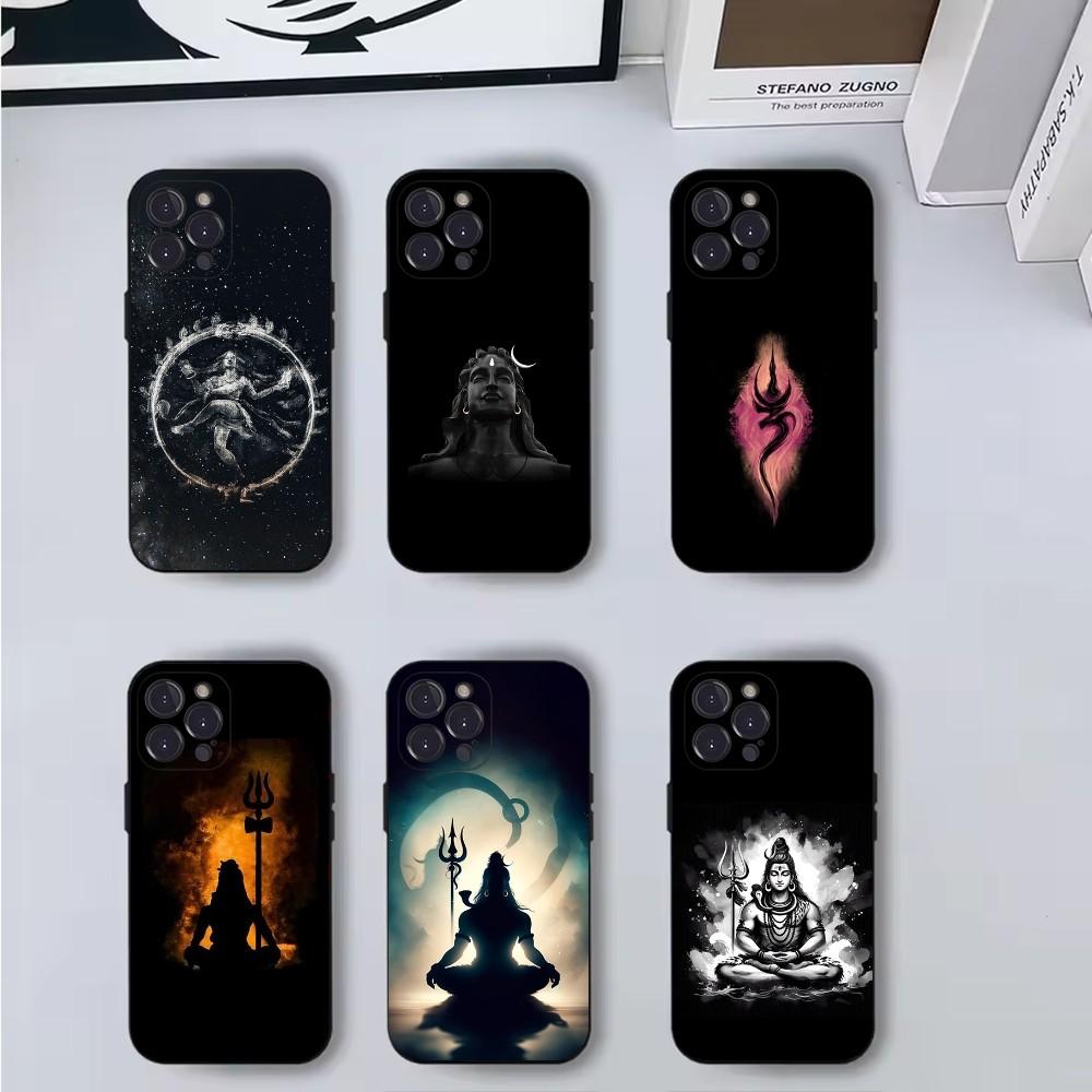 Чехол для телефона Lord Shiva Mahadev Of India для iPhone 16,15,14,13,12,11,Pro,X,XS,Max,XR,Plus,Mini Мягкий черный чехол