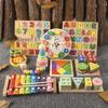 Деревянное музыкальное пианино - развивающая игрушка для детей 1-3 лет - Восьмитональный ударный инструмент для раннего развития