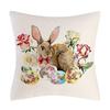Чехол для подушки «Счастливая Пасха» с принтом кролика и яиц, чехол с кроликом, домашний декоративный чехол