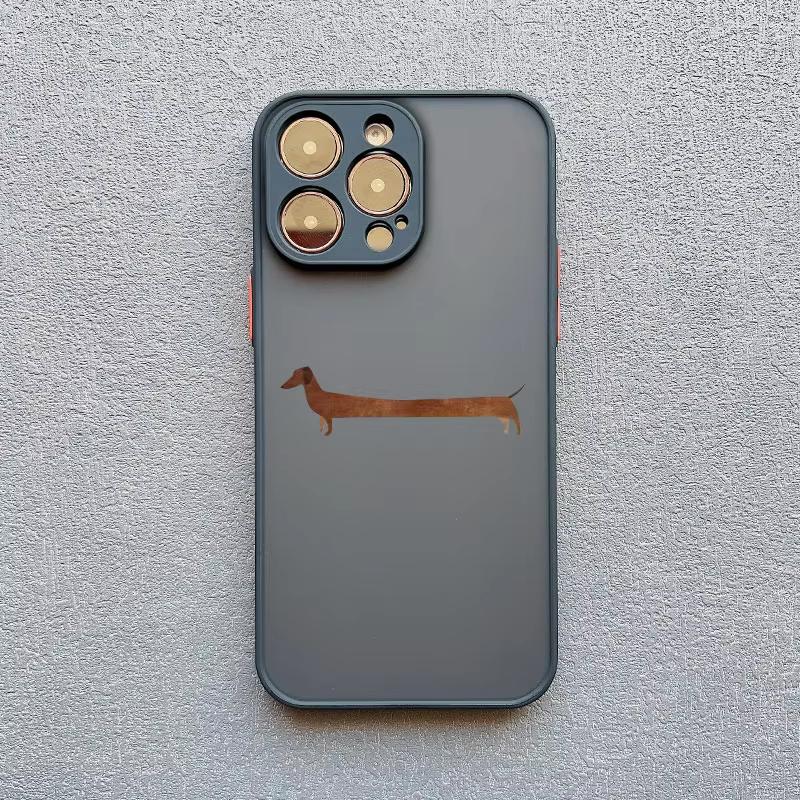 Милый чехол для телефона с рисунком таксы и бульдога для iPhone 17 Pro Max 16 Plus 15 14 13 12 11 XS XR 17Air Ударопрочный чехол