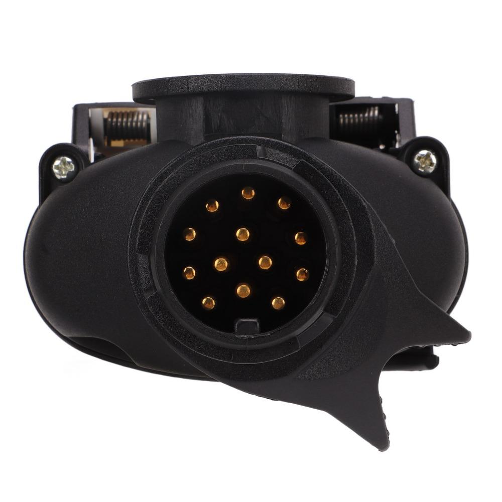 Dual Socket Trailer Plug Adapter 13 Pin to 7 Pin Conversion Adapte Dual Socket Plug Caravan