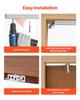 Sliding Pocket Door Hardware Track Kit, 1135 mm Pocket Door Track Kit with Soft Close Mechanism for Smooth and Quiet Sliding, Easy to Install, for 25