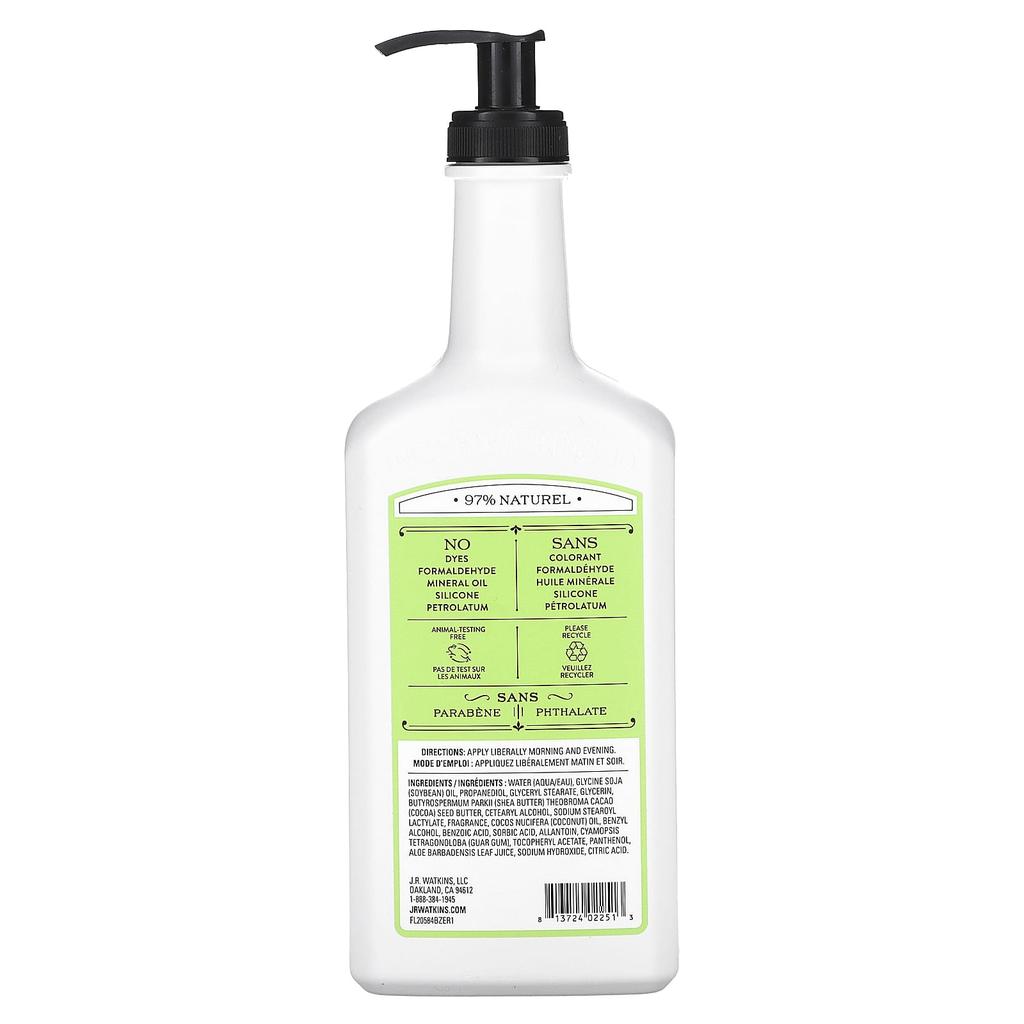 J R Watkins Daily Moisturizing Lotion, Aloe & Green Tea, 18 Fl Oz (532 Ml)