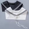 Cape Blouse False Collars White Collar Shawl Simple Striped Sailor Fake Collar  Women