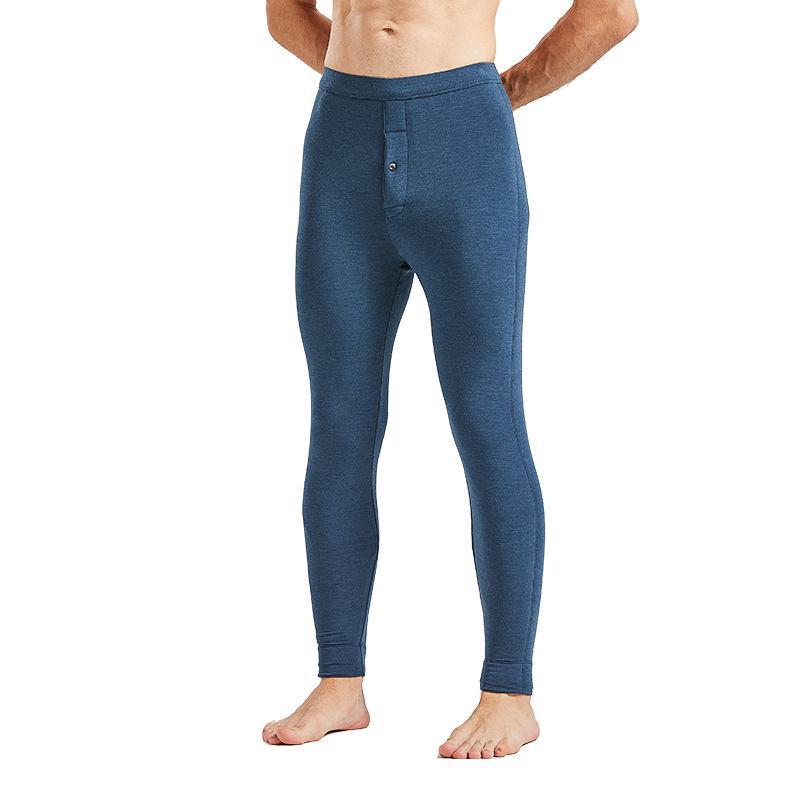 Мужские брюки с высокой талией из смеси хлопка и шерсти для магнитной терапии — утолщенные, отшлифованные, пригодные для машинной стирки, для тепла осенью/зимой.