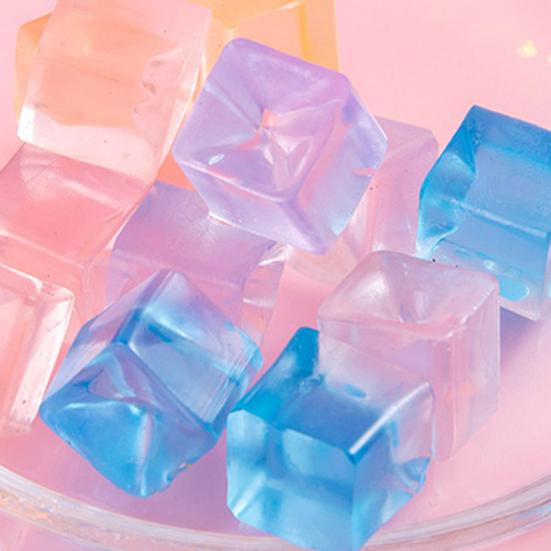 Прозрачная сжимаемая игрушка Квадратный кубик льда/Лапка кошки Сжимаемый мячик Сенсорная игрушка Маленькая игрушка для снятия стресса Fidget Toy для взрослых