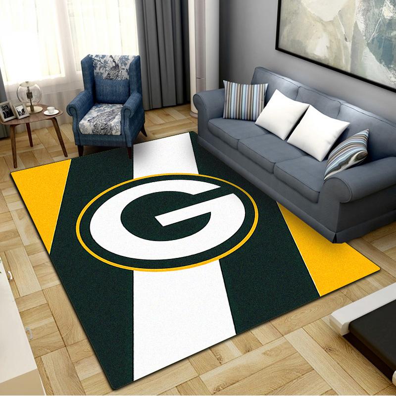 Green Bay Packers Carpet Rug for Living Room Bedroom Home Sofa Decoration,Kids play Non-slip Floor Mat